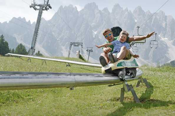 The longest summer toboggan run in South Tyrol: Fun Bob at the Baranci