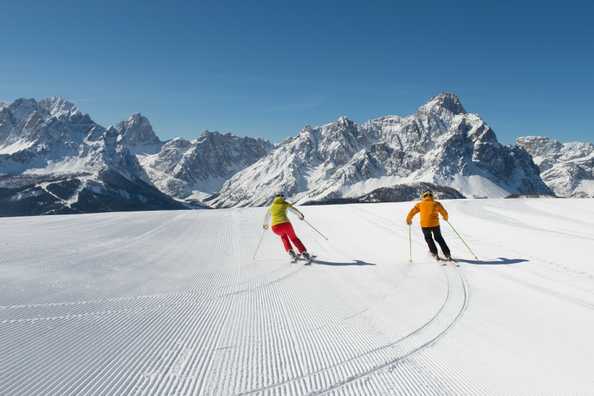 Skiing and snowboarding in the Dolomites