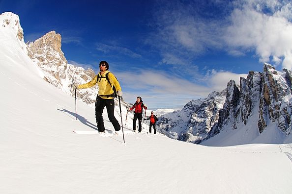 Skitouren aller Schwierigkeitsgrade in den Dolomiten